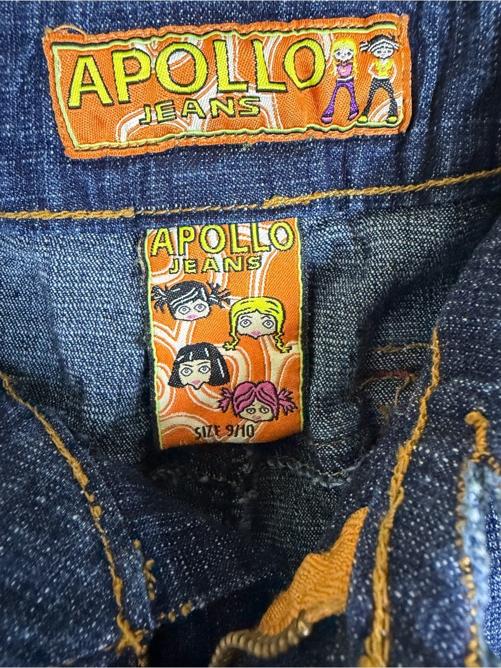 Apollo Jeans 90s/ Y2K Asymmetrical Crossover Waist Bootcut Jeans Size 9/10 - Picture 4 of 12